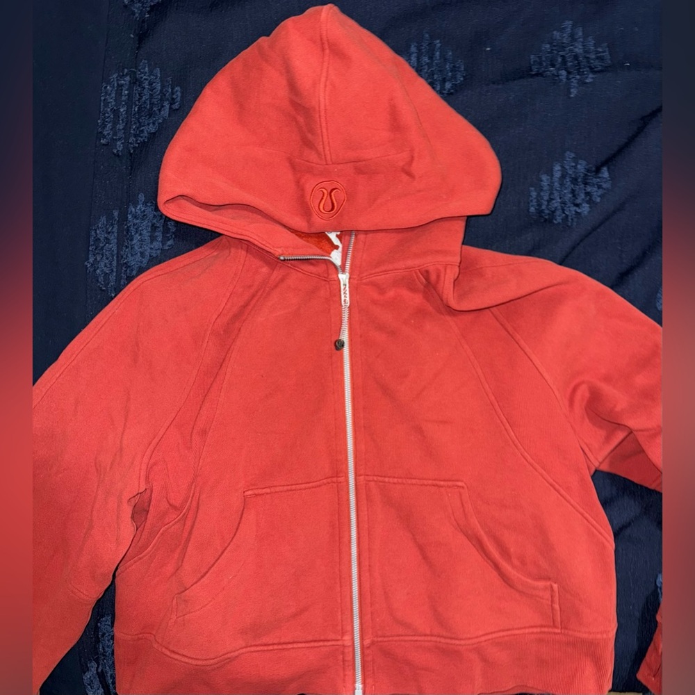 Cropped zip-up hoodie